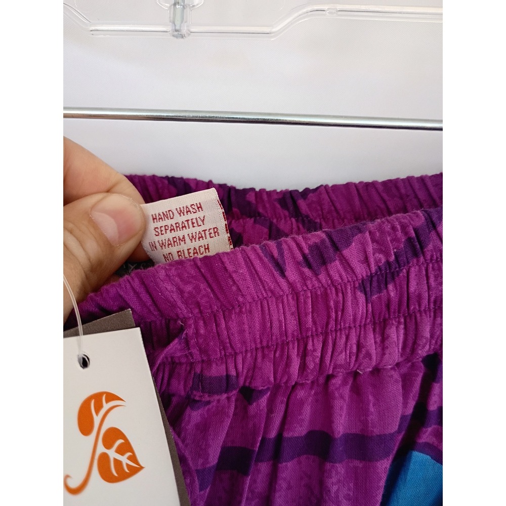 ANU Purple Multicolor Cotton Patchwork Tiered Boh… - image 8